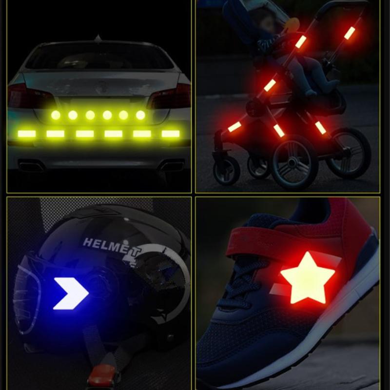 Adesivo de capacete de motocicleta, adesivo refletivo, placa de advertência noturna, acessórios