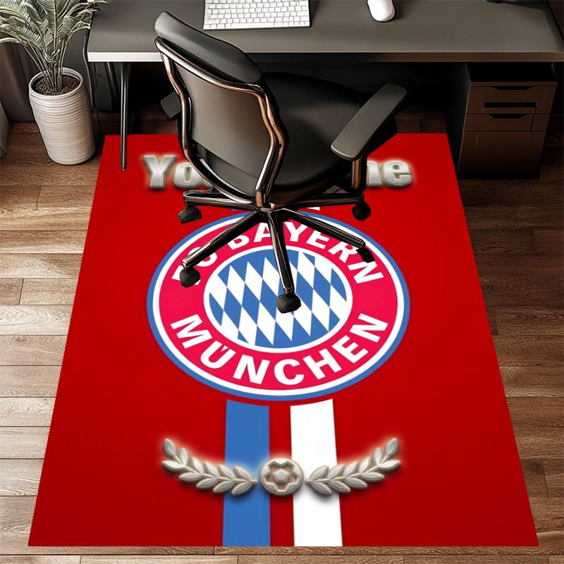 Custom Bayern Munich Mat Personalized Name, Polyester Washable Indoor Entryway Rug, Gift for Christmas, Easter, Thanksgiving Day