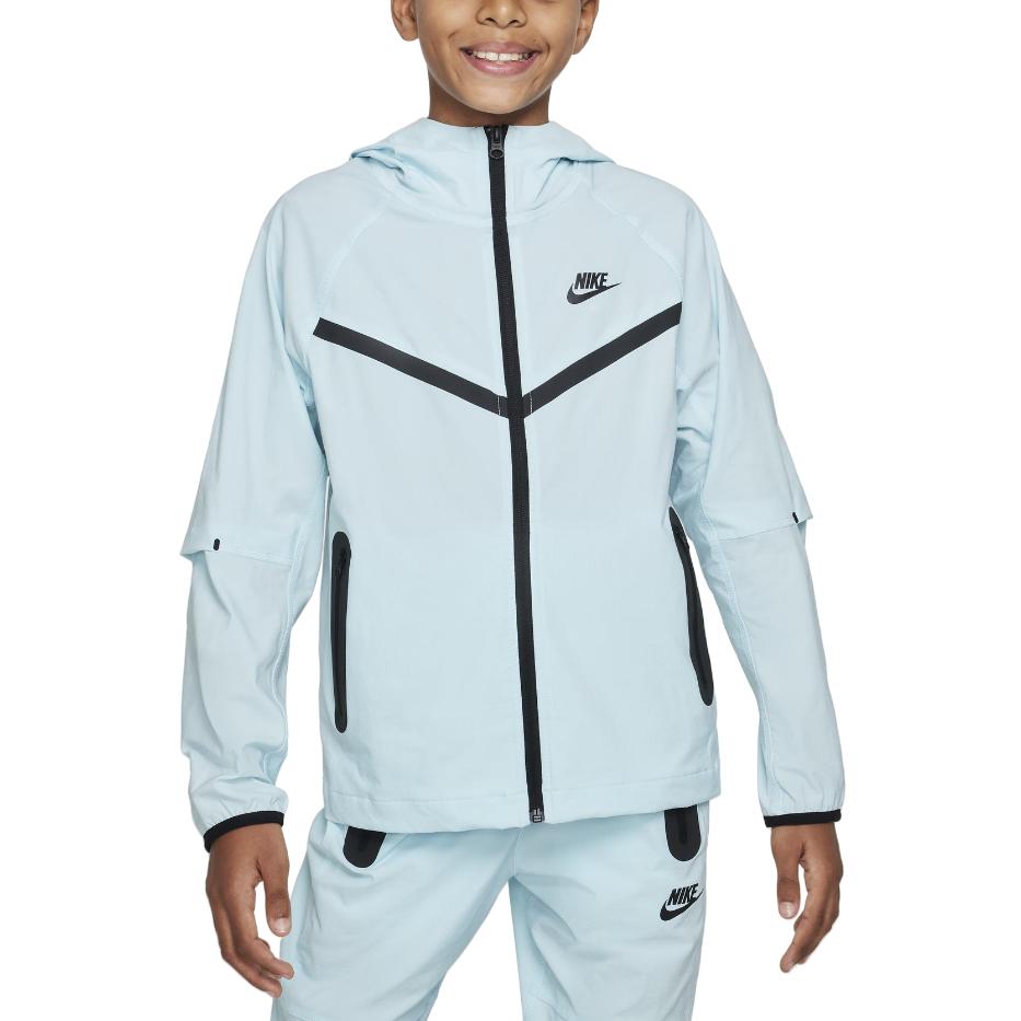 

Куртка с капюшоном Nike Tech Logo Kids Jackets Glacier-Blue Black HQ8911-474 S