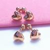 Purple Gold Love Stud Earrings, Simple And Exquisite Niche Temperament, Rose Gold-Plated Color Gold Ear Buckle