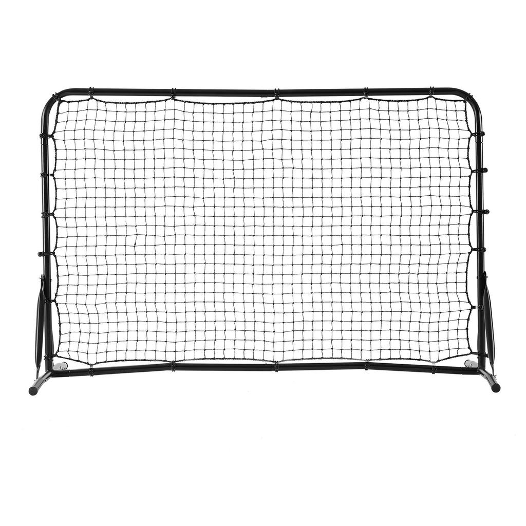 VEVOR Soccer Rebound Trainer, 6x4FT Iron Soccer Training Equipment, Sports Football Rebounder Wall, Double-Sided Rebounding Net, Easy Assembly