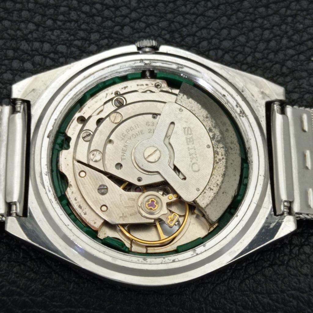 Seiko 5 AUTOMATIC VINTAGE JAPAN 6319A MENS ARABIC WHITE DIAL WATCH A701353-5 R206a-a701353