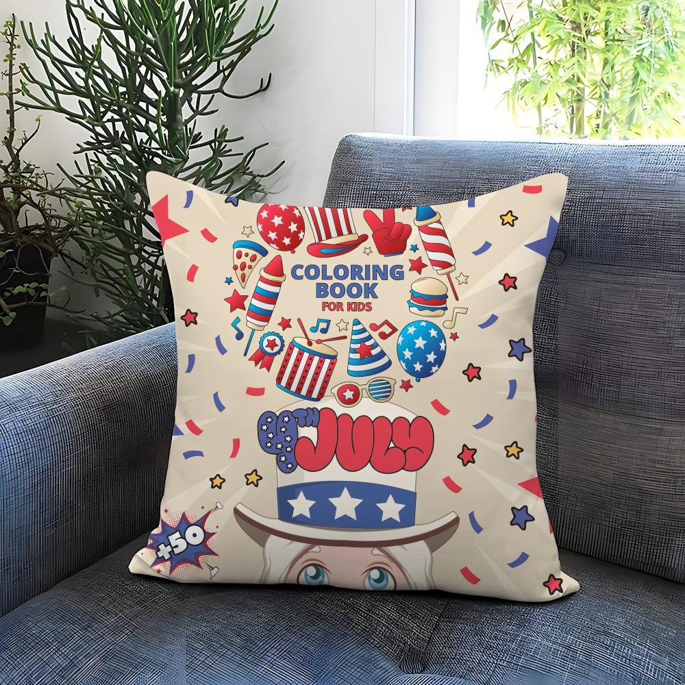 Modna Poszewka na Poduszkę Dzień Niepodległości Wygodna Dwustronna Poszewka na Poduszkę Idealna do Samochodu Sofy Sypialni Poza