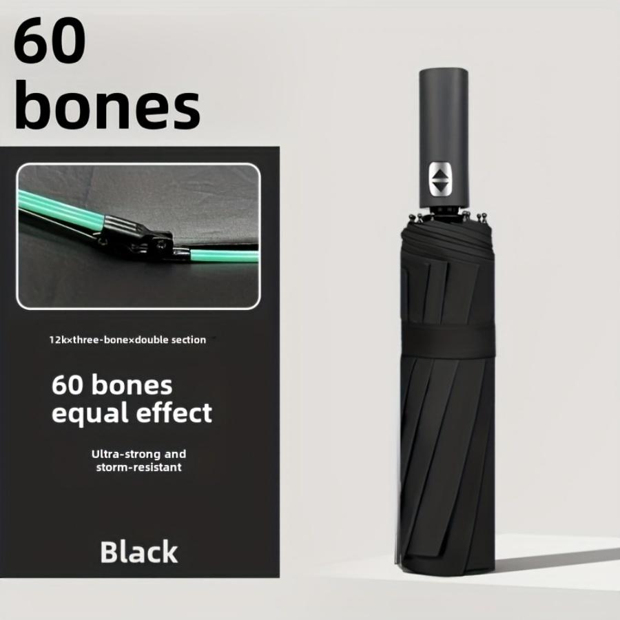 Large Automatic Umbrella 60 Bones Men's Strong Wind resistant Sunscreen and UV resistant Women's Dual purpose Sun