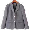 Damen JK Blazer Anzugjacke Revers Langarm Zweiknopf Lässig Arbeit Interview Mantel