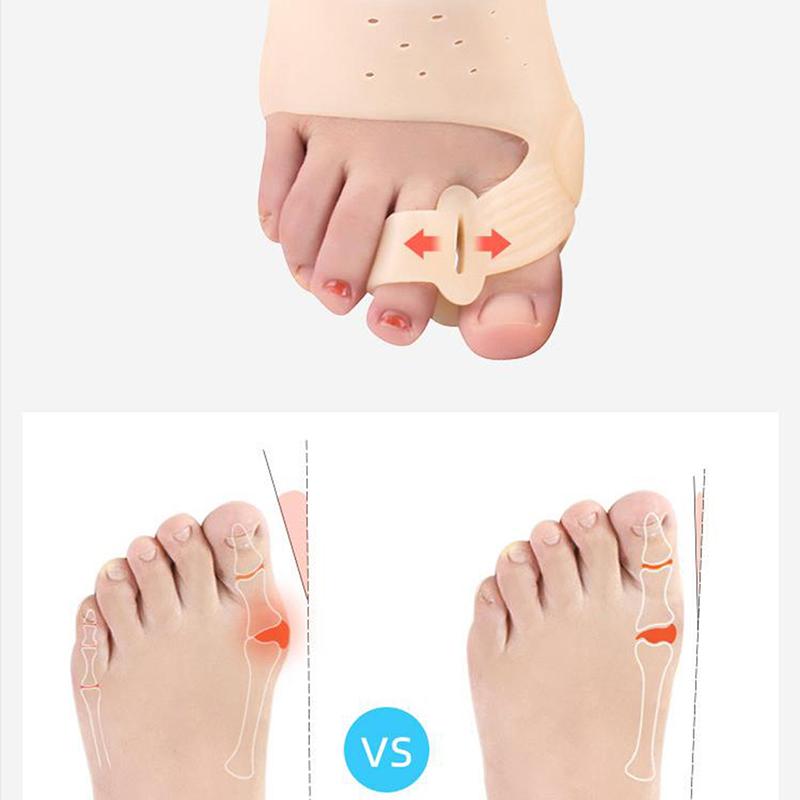 2Pcs Silicone Big Toe Separator Valgus Bunion Corrector Feet Bone Thumb Adjuster