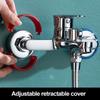 ABS Plastic Shower Faucet Cover Adjustable Wall Flange Faucet Decorative Cover Circular Split Faucet Decor