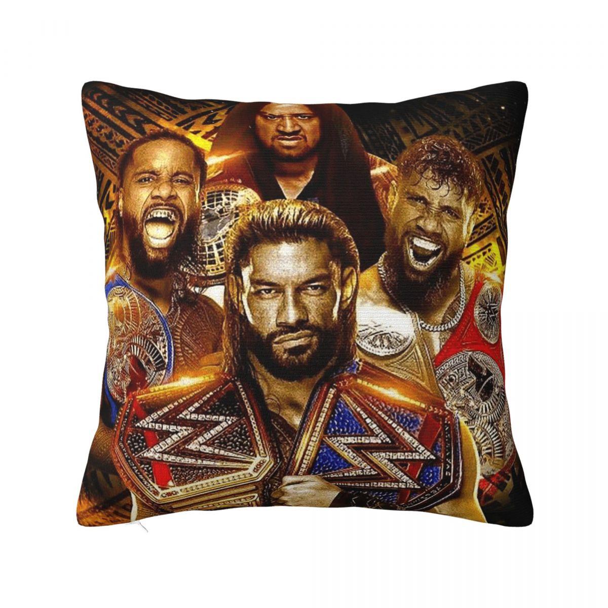 Wrestler Roman Reigns Wrestling  Square Pillowcase Cushion Cover Pillow Case Throw Pillow Cover for Home Sofa Living Room 12x12Inch