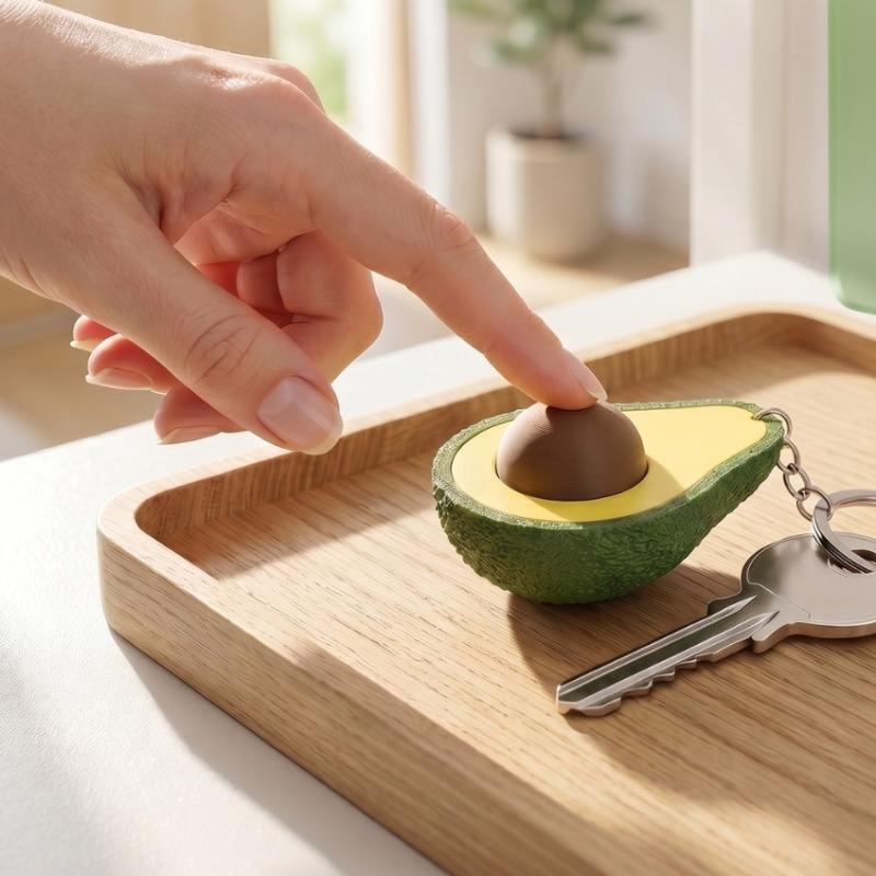 Avocado Clicker Fidget Keychain Backpack Charm Sensory Stress Relief Toys Adhd Anxiety Idea Gifts For Teens Kids Boys Girls