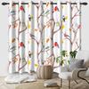 2Pcs/Set Flower Birds Blackout Curtains Perching Branches Nature Themed Window Drapes Bedroom Living Room Decor Interior Curtain