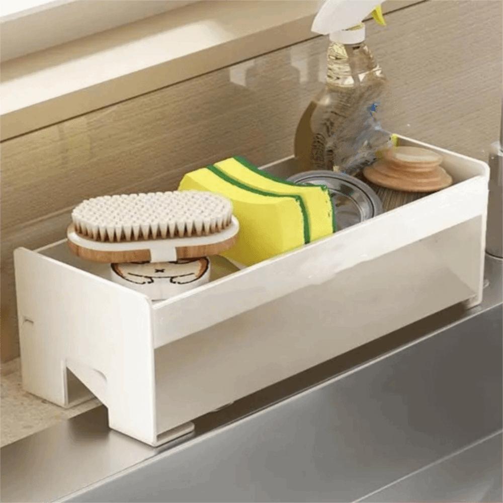 Rustproof Sink Drain Rack Ventilated Sink Sponge Holder Sink Storage Organizer  Bathroom