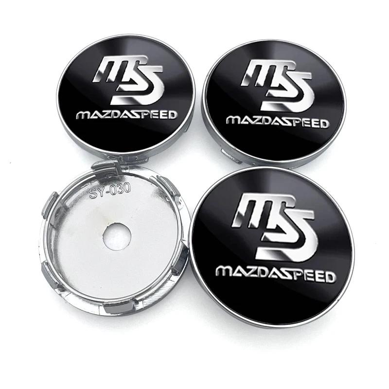 4 Stück 60mm Auto Radnabenkappe Felgenemblem Abdeckung Aufkleber Für Mazda 3 6 CX5 2 CX3 CX9 MX5 RX8 Axela 5 323 626 Demio Atenza MS