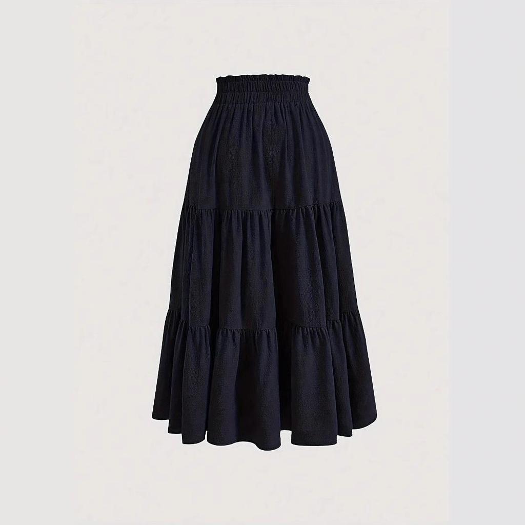 European Fashion Knot Waist Pleated Skirt
