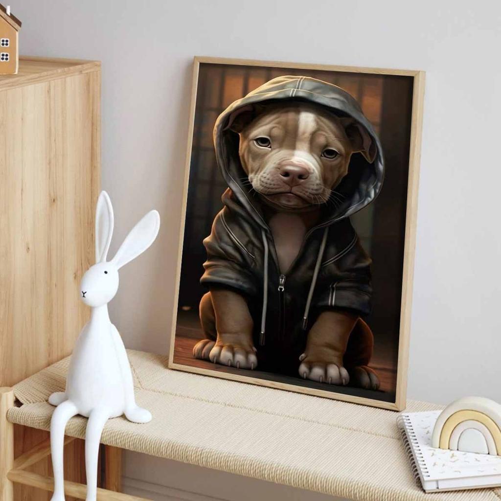 Dog Full Diamond Painting Painting Set, 5D Rhinestone Painting Art Craft, DIY Round Gemstone Cross Stitch Crafts, Decorative Home Wall Ornaments
