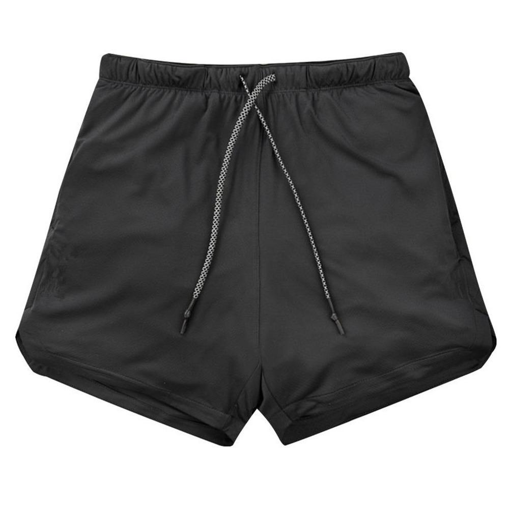 Sport Shorts Men Sportswear Double-deck Running Shorts 2 In 1 Beach Bottoms Summer Gym Fitness Training Jogging Short Pants