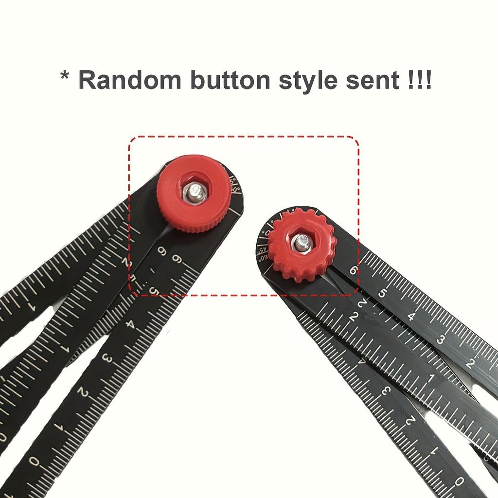1pc 6-Fold Aluminum Multi-angle Measuring Ruler, Precision Angle Measurer for Building Projects, Tile Hole Ruler, Linear Measurement Tool