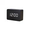 1PC Mode Wecker LED Holz Uhr Tisch Voice Control Digitale Holz Despertador USB/AAA Betriebene Elektronische Desktop Uhren