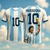 Round Neck T-Shirt Maradona Commemorative Edition 3d Printing Quick-Drying Breathable And Comfortable