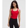 Nulu Ribbed Cropped Tank Top  Heart Oxford Red