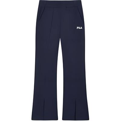 Solid Color Comfortable Flared High Waist Casual Pants Women Bottoms Dark-Blue F11W439604F-DB