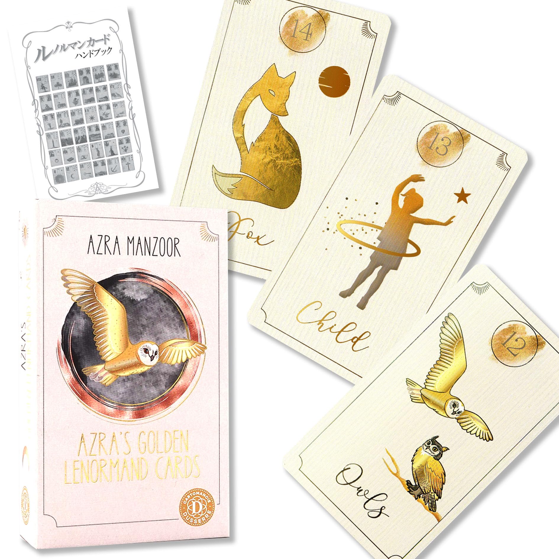 Azra s Golden Lenormand Cards - Lenormand Card Divination Method with Japanese Instructions - FLATLAND Authentic Product
