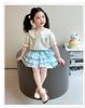 Girls' summer short sleeved set 2026 new baby shirt cake skirt two-piece set children's summer stylish clothes