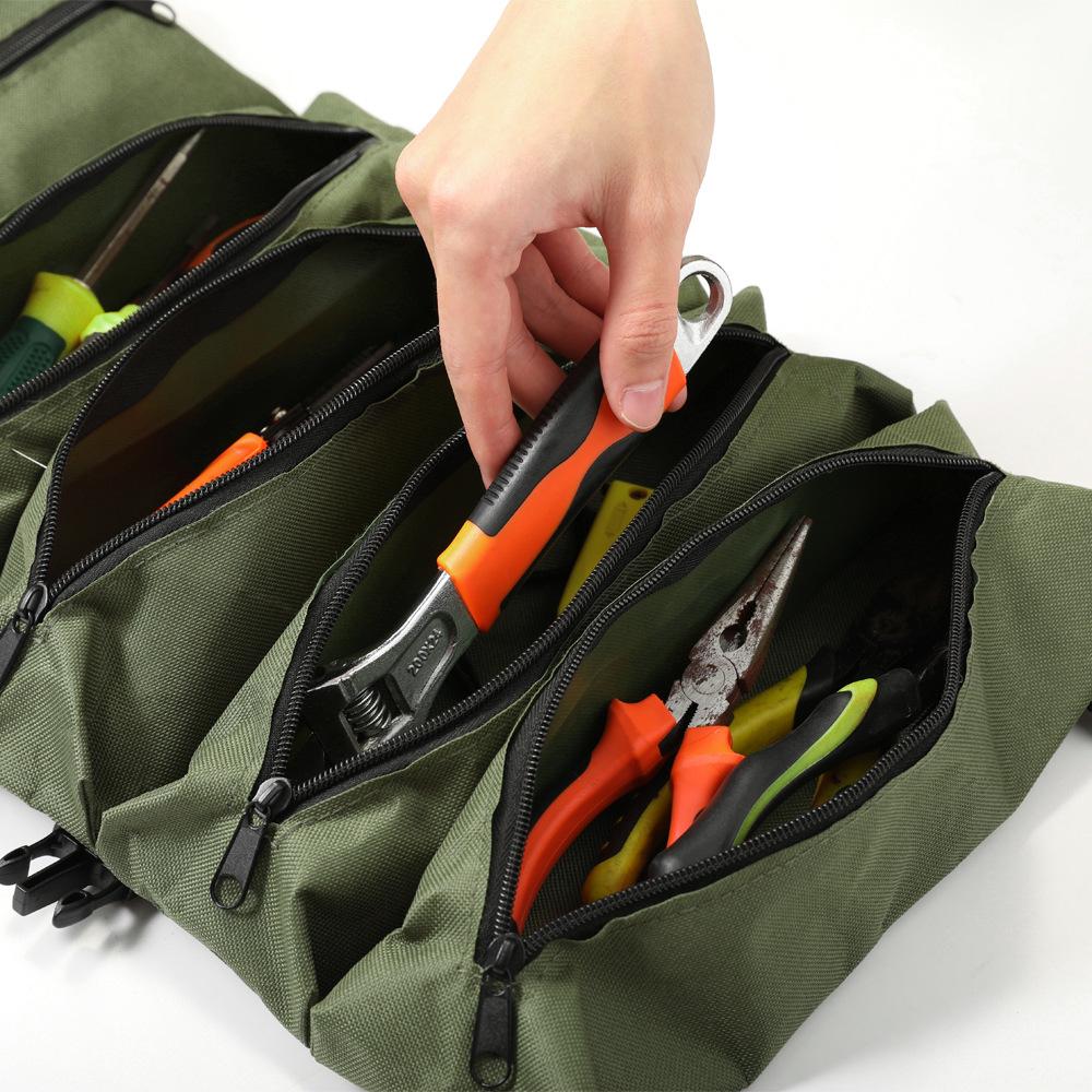 Fit For Hardware Carpentry Multi-Functional Roll Up Tool Bag Foldable Auto Tools Storage Bucket Oxford Fabric Multi-Tool Organizer
