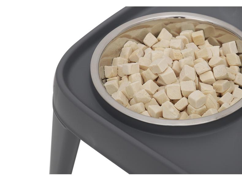 Stainless Steel Anti-Spill Double Dog Bowl with Neck Protection for Medium and Large Dogs