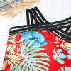 New Ladies One-piece Bikini Personality Printed Ruffle Bikini Swimsuit