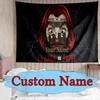[Custom Name Tapestry]Clown Mask Dark Comedy Tapestry Wall Hanging Tapestry for Living Room Bedroom Decor