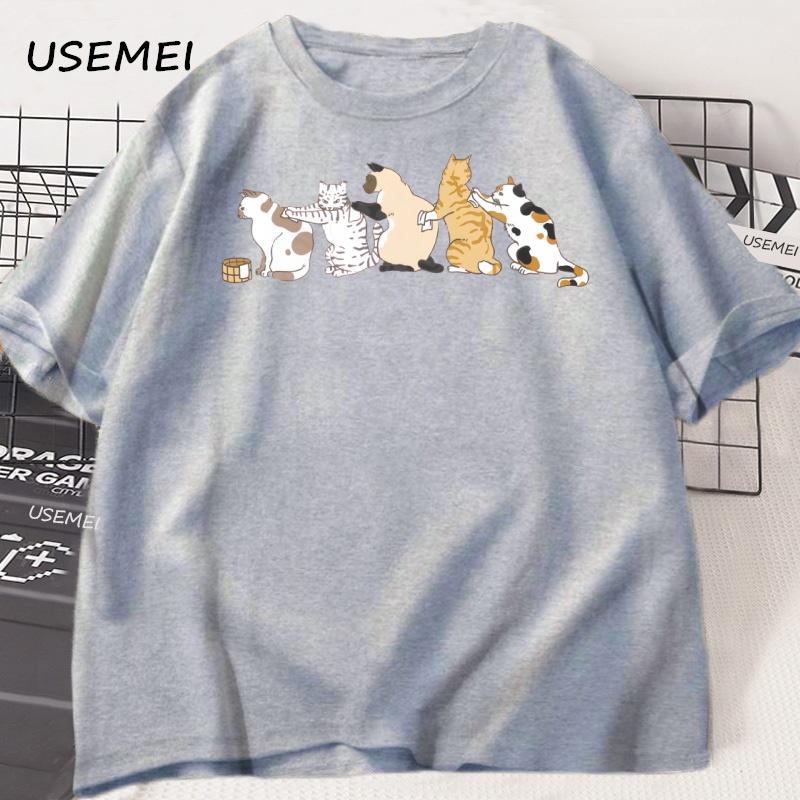 

Мужская летняя хлопковая футболка с котом, забавная, модная, повседневная, свободная, с принтом кота, спортивная, с круглым вырезом, с коротким рукавом, футболки XL