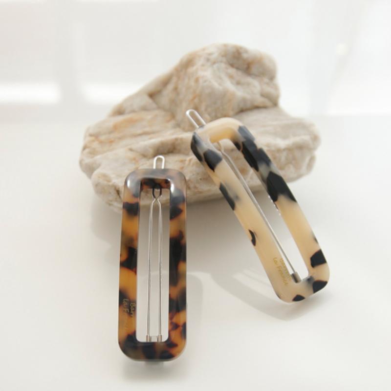 

J.Lauren Donut Rectangle Leopard Hair Pin H0804 Hopi