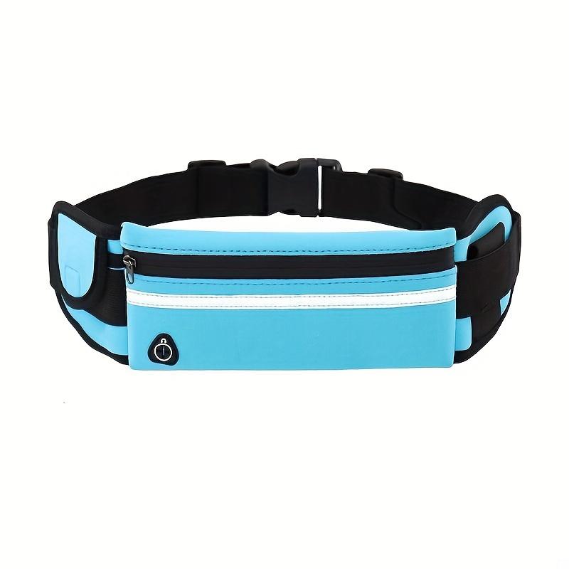 Pink waterproof running waist pack with shockproof phone holder and water bottle pocket,suitable for outdoor fitness and cycling
