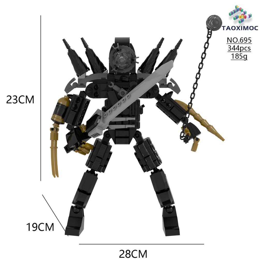 Cross-Border Titan Clockman vs. Toiletman TV Speaker Building Blocks Minifigures