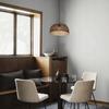 Hanging Ceiling Lamp Bamboo Boho Rattan Wood Loft Black Large