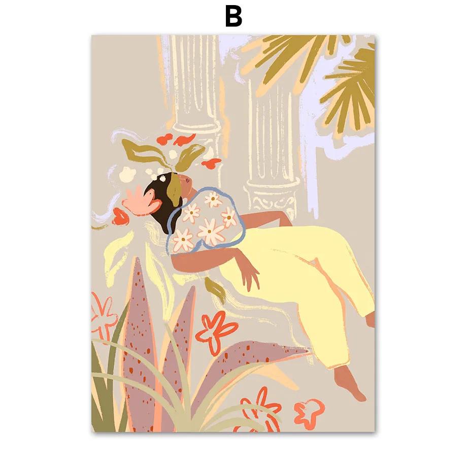 

Абстрактные Ленивые Женщины Танец Цветок Лимон Папайя Фрукты Настенная Живопись Печать Холст Картина Скандинавский Плакат Картины Для Декора Гостиной 21x30cm No Framed