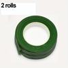 2/5 Rolls Floral Tape Flower Tape, Green Floral Tape for Fresh Flowers, Florist Tape for Bouquet Stem Wrapping and Floral Crafts