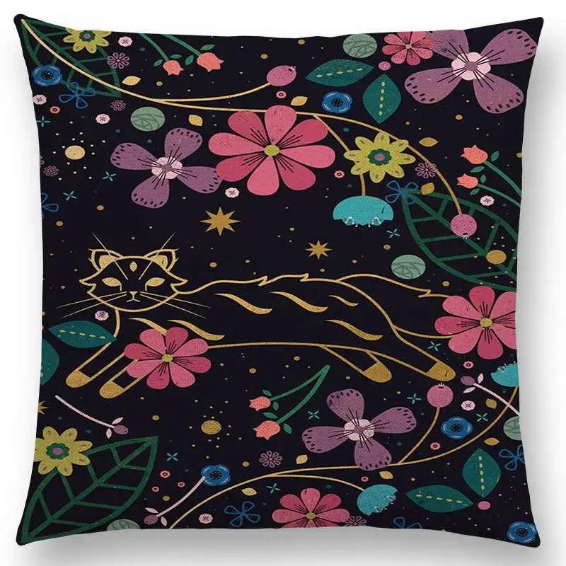 Neueste Schwarzer Hintergrund Mond Sterne Meteor Sternbild Galaxie Sofa Kissenbezug Katze Bär Hase Reh Vogel Kissenbezug