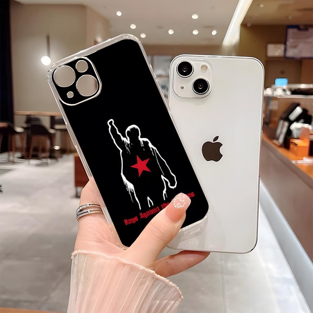 

Rock Band Rage Against The Machine Phone Case For 15 Pro Max Iphone 17 14 Plus 11 12 13 16 Plus X XR XS SE Transparent Cover iPhone16Pro