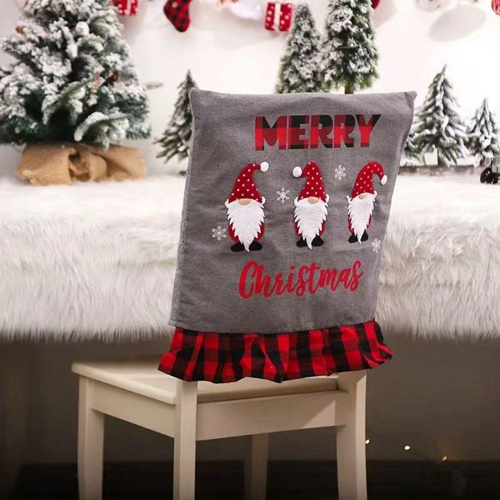 Back Dining Room  Decor Chair Covers Chair Seat Cover Xmas Party  Supplies Christmas Decorations