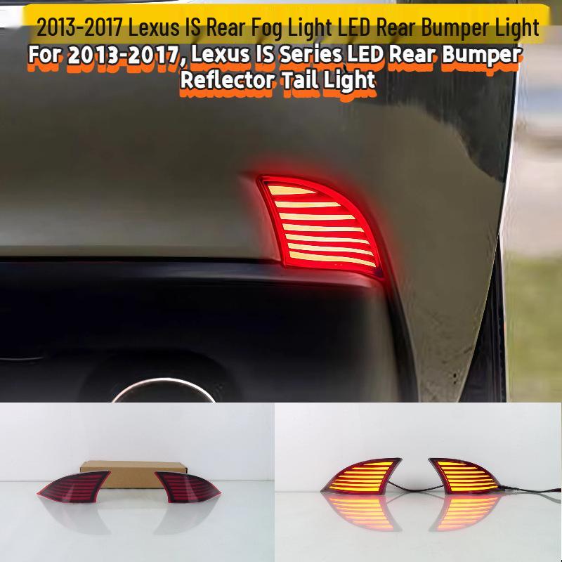 LED Rear Fog and Bumper Light with Sequential Turn Signal for 2013-2017 Lexus IS.