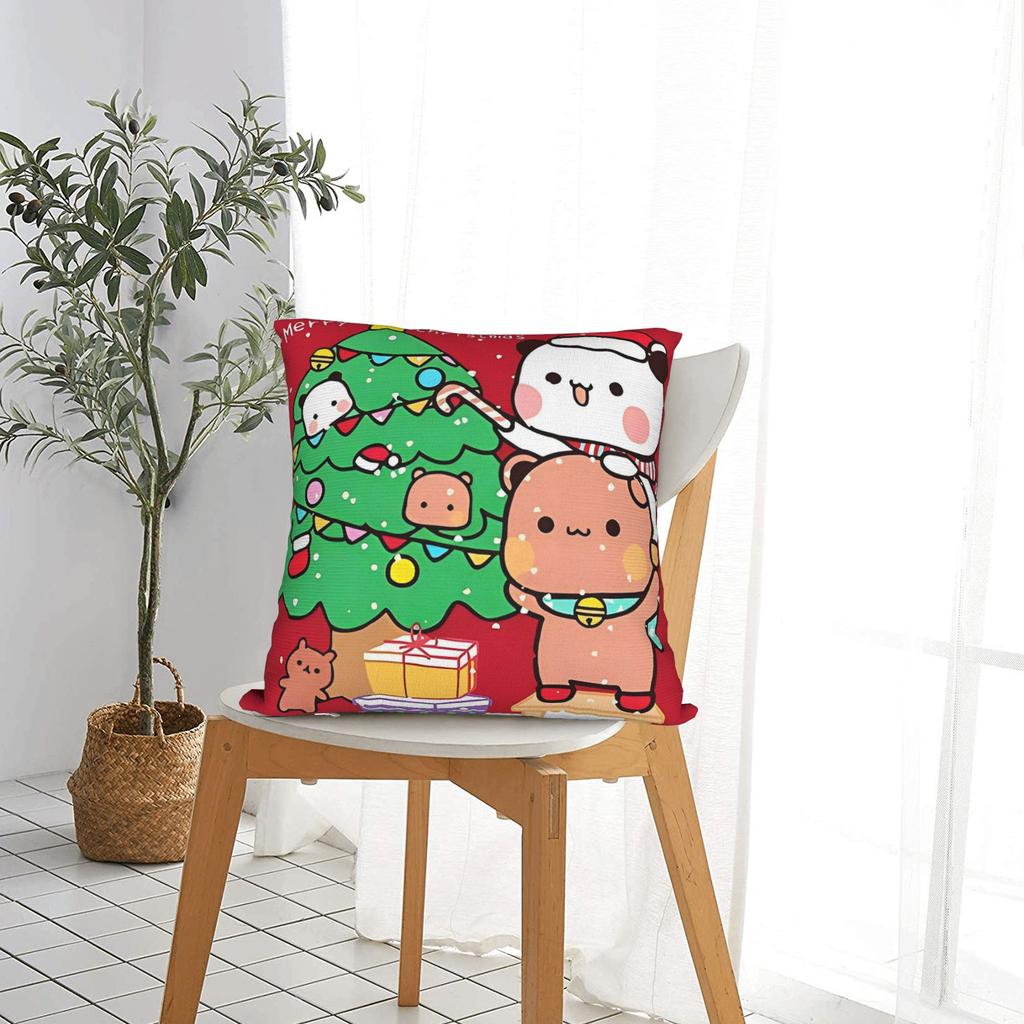 Bubu Dudu Christmas Pillow Case  Square Pillow Cover For Office Car Home Decor Novelty Cushion Cover