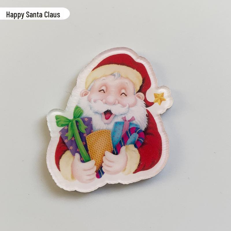 Christmas Cartoon Snowman Acrylic Stickers: DIY Children s Handmade Phone Case Decoration Accessories.