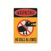 Vintage Tin Art of Courtyard Dog: Garden No - Entry Warning Sign for Home Decoration