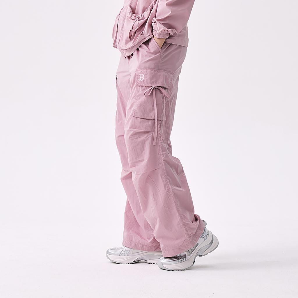 New MLB Boston Red Sox Basic Collection SSS25 Cargo Pants Women's Heather Gray Purple 3FWPB0653-43PPM