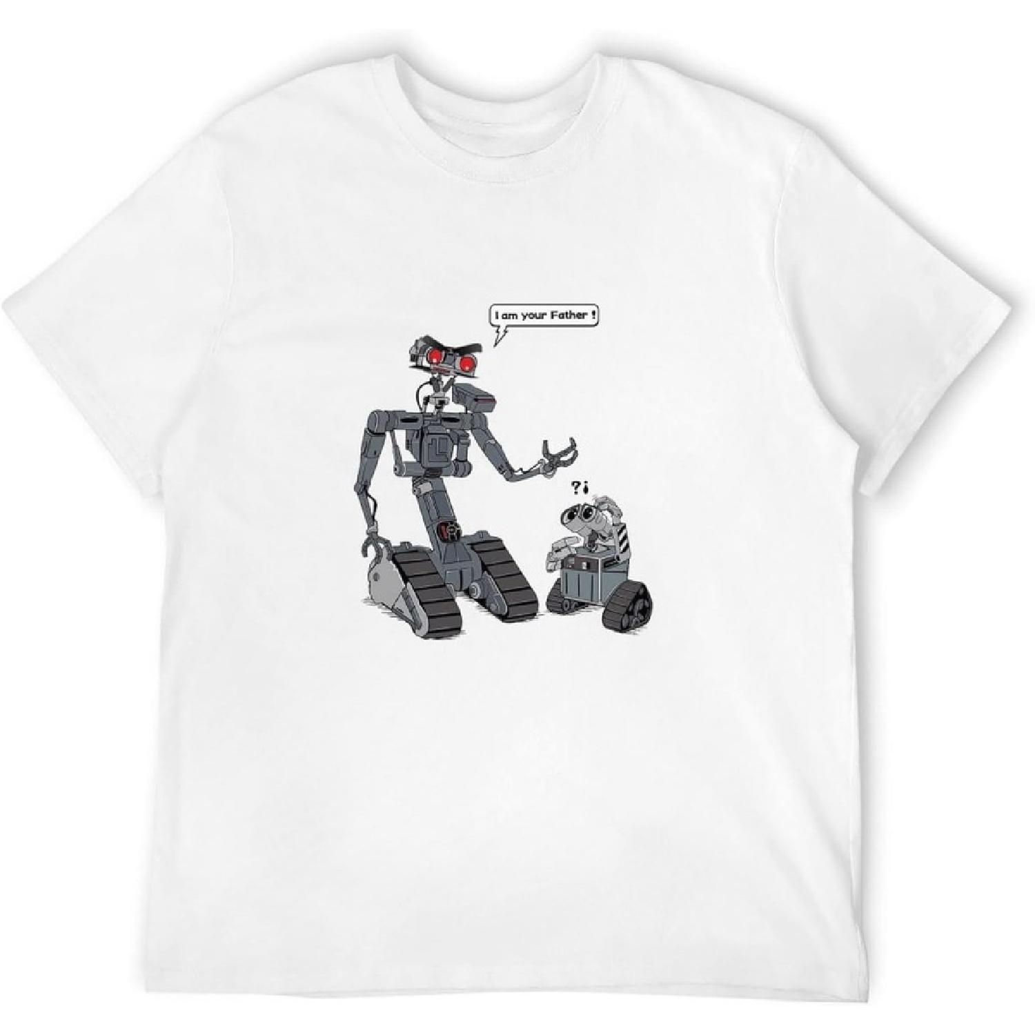 

I Am Yor Father Number Johnny 5 Wall E Short Circuit T-Shirt Men XXXXXL білий