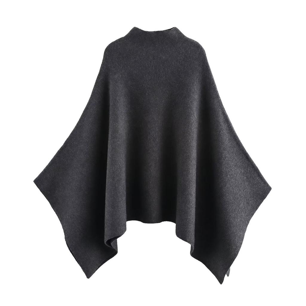 European and American Style, New Women's Clothing, Fashionable, Versatile, Cross-border Asymmetrical Knitted Cape Jacket