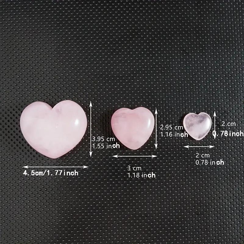 Natural Pink Crystal Love Ornament, Pink Crystal Rose Hibiscus Stone, Heart Shaped Peach Heart Pendant, Crystal Crafts