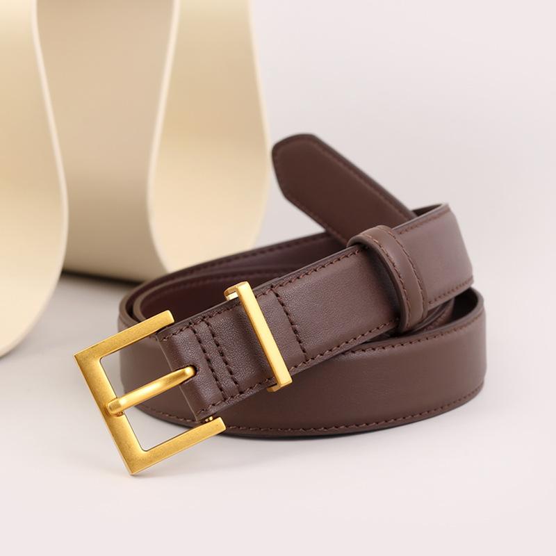 Classic First-Layer Cowhide Women'S Belt, Premium Leather Belt Decoration With Jeans