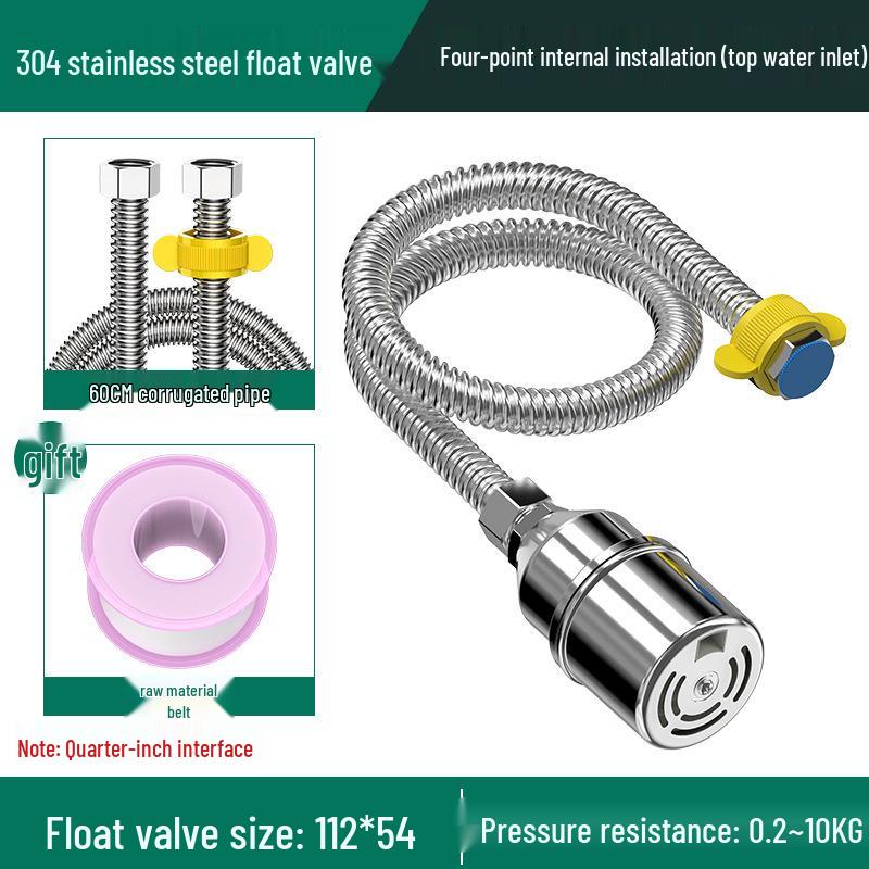 Soupape à flotteur automatique en acier inoxydable 304 pour le contrôle du niveau d'eau dans les réservoirs